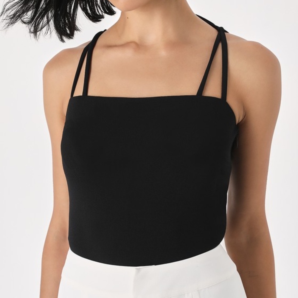 Lulus Crushin' All Night Black Strappy Sleeveless Bodysuit - Size XS